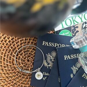 DISNEY Silver Gold “OHANA Means Family” LILO Stitch Azalea Charm Bracelet